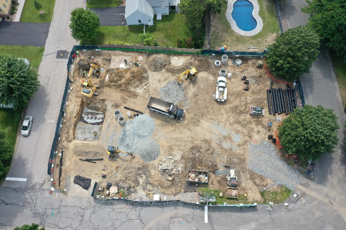 aerial photo of demolition 8/10/2023