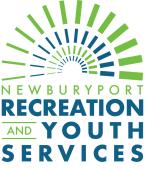 a blue and green burst above the words Newburyport Recreation and Youth Services