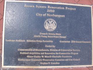 brown square plaque