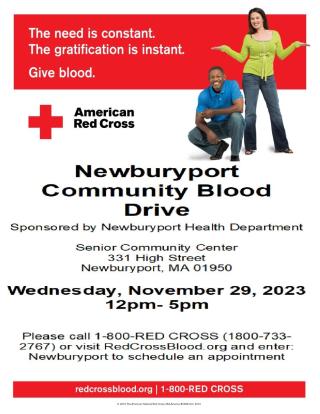 Newburyport Health Department BLOOD DRIVE 