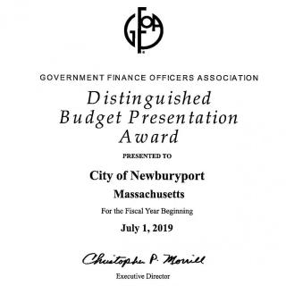 FY2020 Budget Award