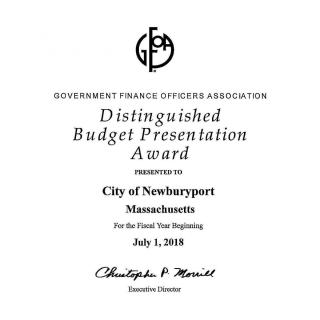GFOA Budget Award FY19