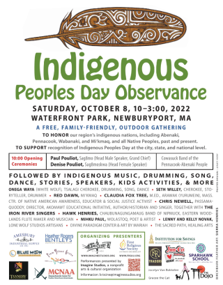 Indigenous People's Day Event October 8th