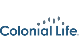 Colonial life text logo