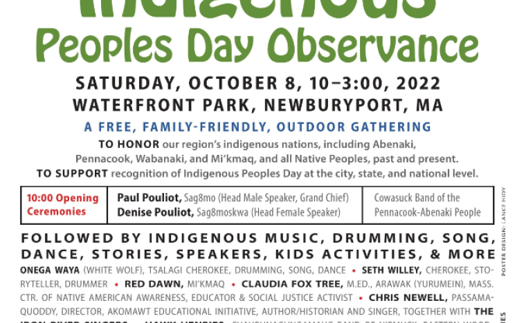 Indigenous People's Day Event October 8th