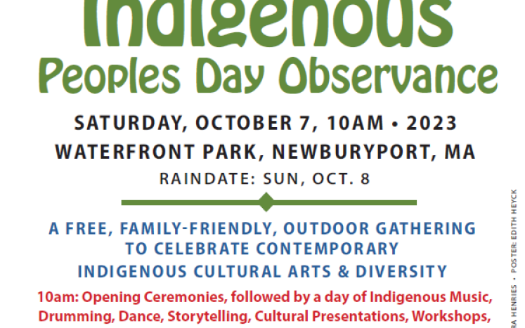 Indigenous Peoples' Day Event October 8th